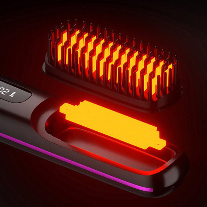 BowLift | Wireless ceramic heating hair straightening comb