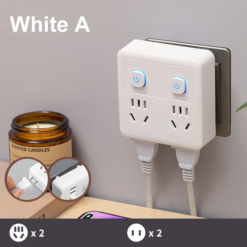 BowLift | 2-pack multifunctional socket converter with night light
