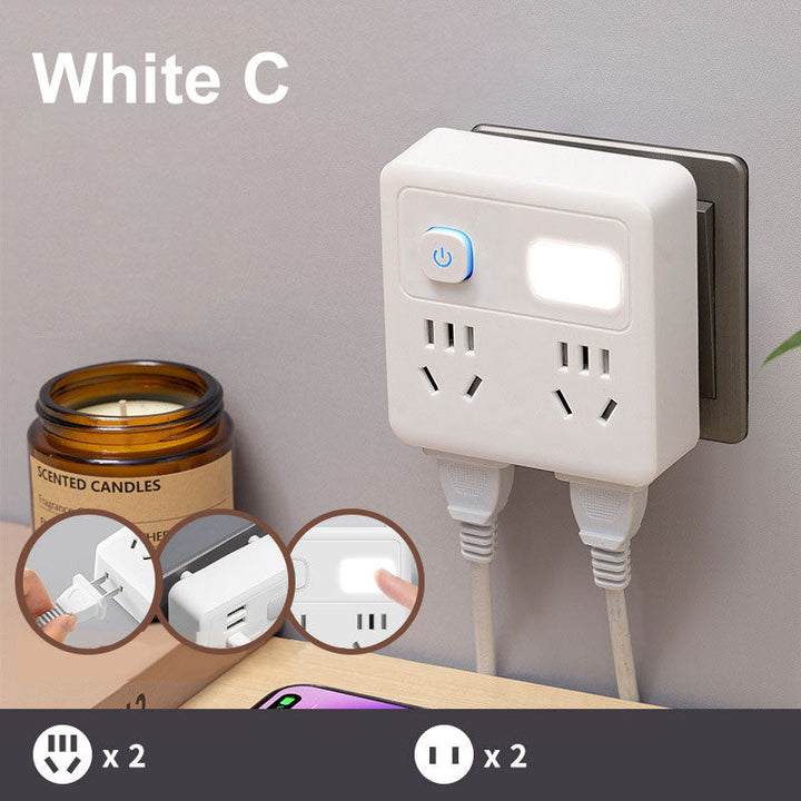 BowLift | 2-pack multifunctional socket converter with night light