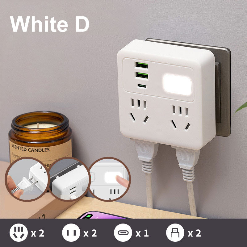 BowLift | 2-pack multifunctional socket converter with night light