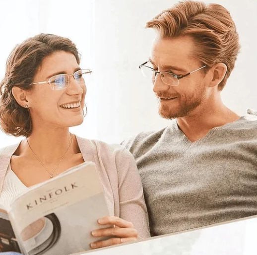 BowLift | High hardness sapphire anti-blue light progressive reading glasses for distance and near double use