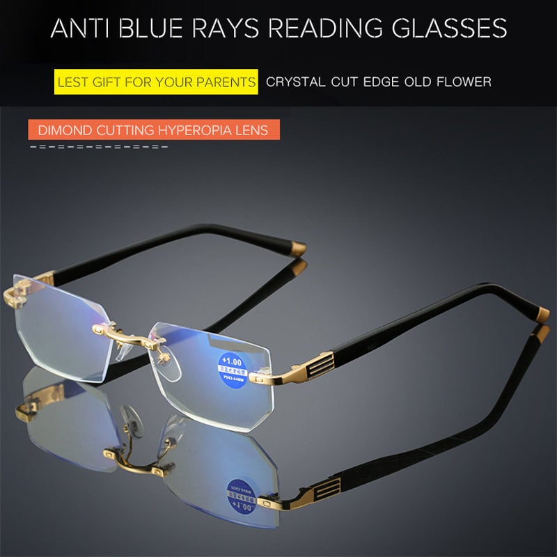 BowLift | High hardness sapphire anti-blue light progressive reading glasses for distance and near double use