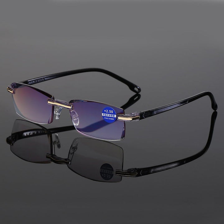 BowLift | High hardness sapphire anti-blue light progressive reading glasses for distance and near double use