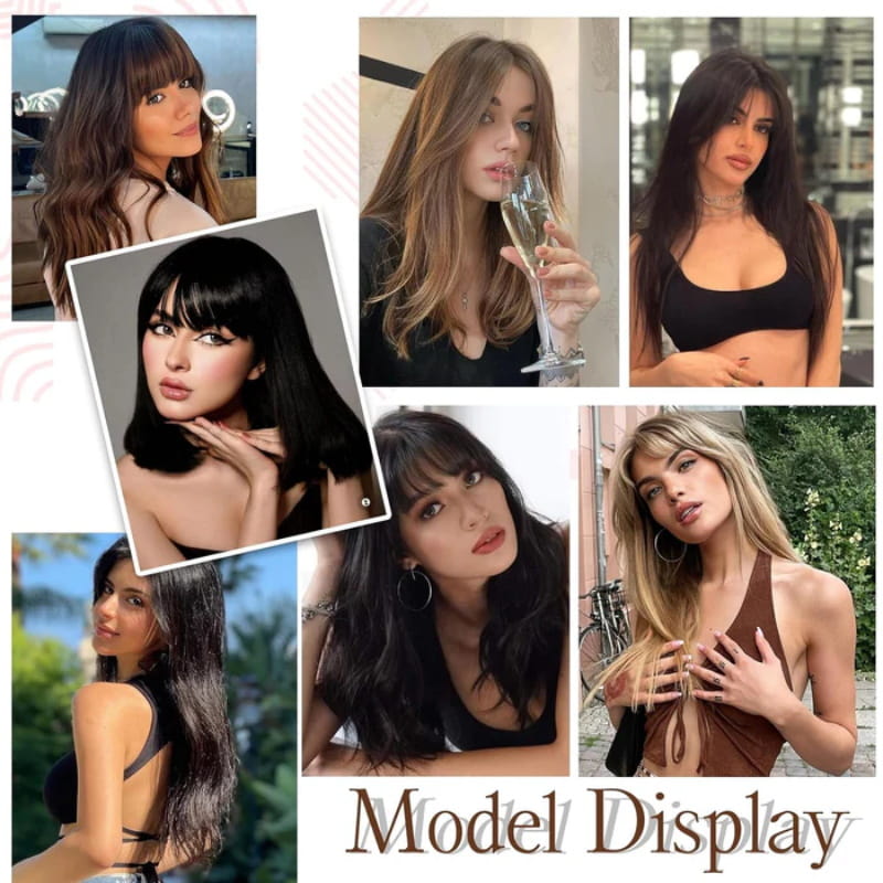 BowLift | Natural Hairpiece with Bangs for Women