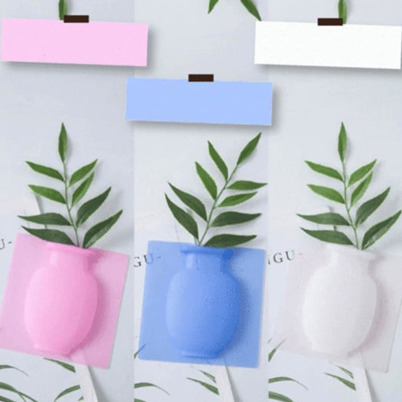 BowLift | Removable, non-punched silicone vase decoration for wall mounting
