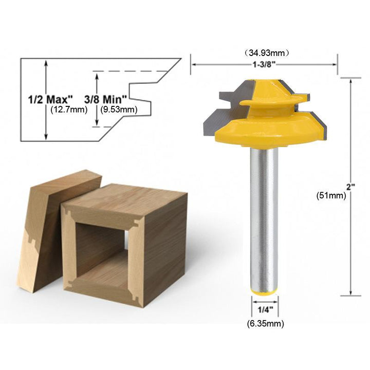 BowLift | WoodCarver | 45° Miter Bit for Perfect Wood Joints