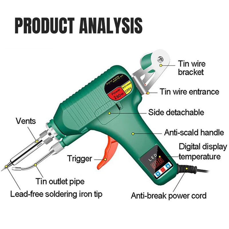 BowLift | Digital Display Soldering Iron Set - Auto Feed Tin Wire