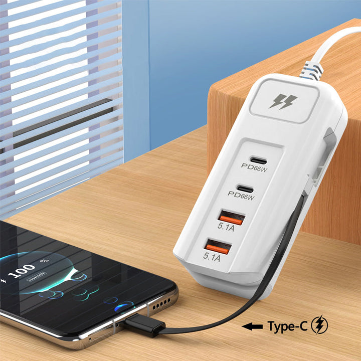 BowLift | Multifunctional fast charging socket - 2PD + 2USB