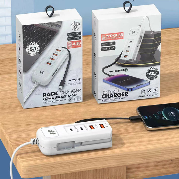 BowLift | Multifunctional fast charging socket - 2PD + 2USB