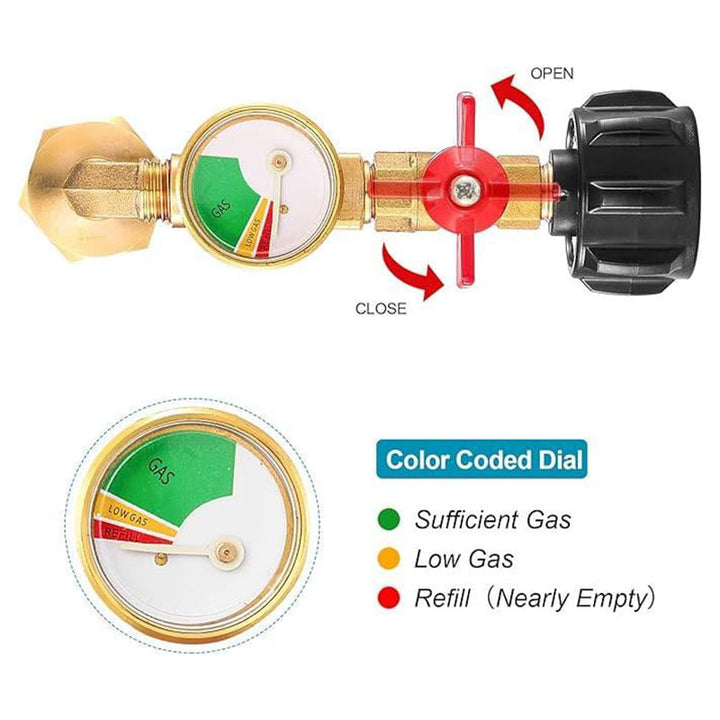 BowLift | Adapter for propane filling with angle and gauge