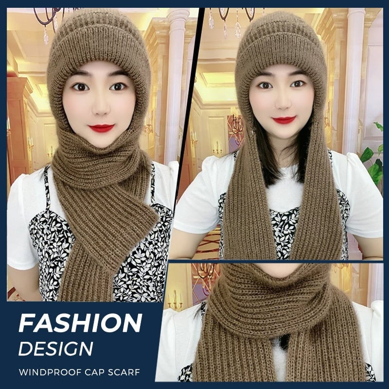 BowLift | Padded And Thick Hood With Scarf, One-Piece Hat, Warm Wind And Snow Hat