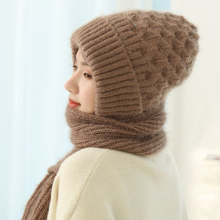 BowLift | Padded And Thick Hood With Scarf, One-Piece Hat, Warm Wind And Snow Hat