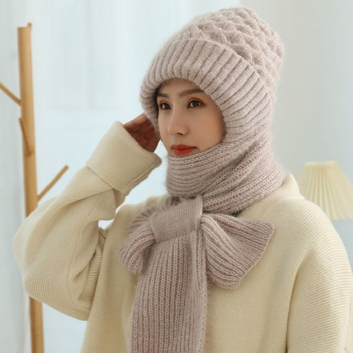 BowLift | Padded And Thick Hood With Scarf, One-Piece Hat, Warm Wind And Snow Hat