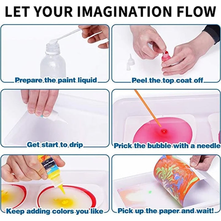 BowLift | Marbling of watercolor paint for art