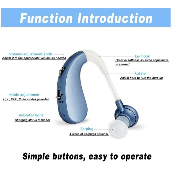 BowLift | USB rechargeable Bluetooth hearing aid headphones for seniors