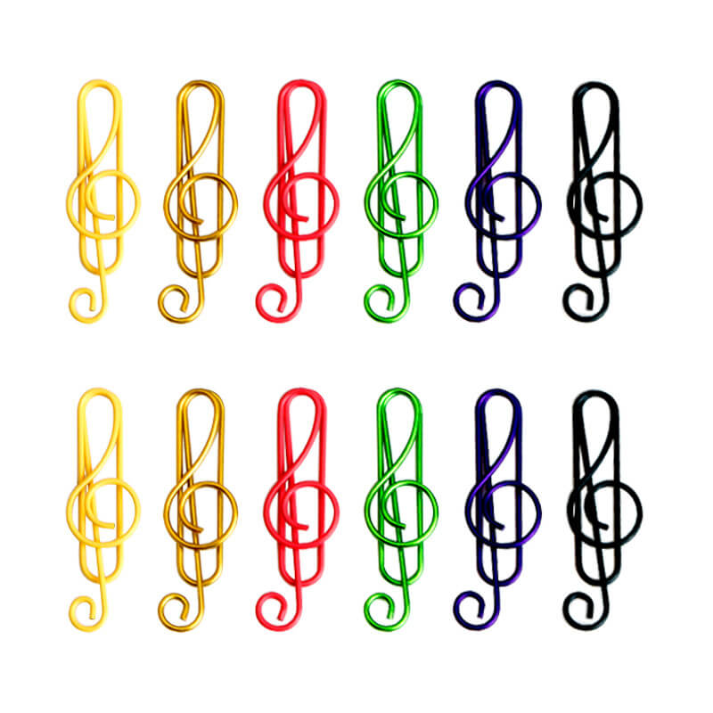 BowLift |  Multicolored musical clips in metal (100 pcs)