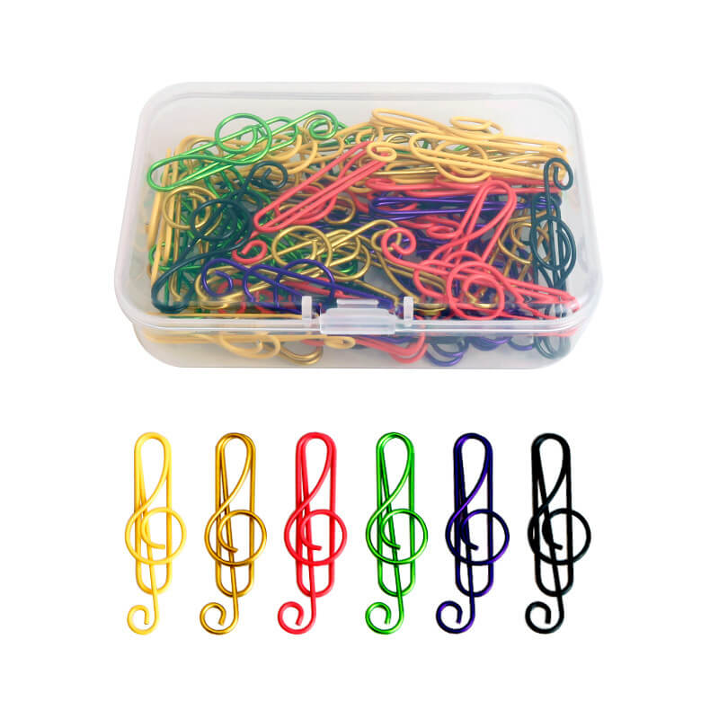 BowLift |  Multicolored musical clips in metal (100 pcs)