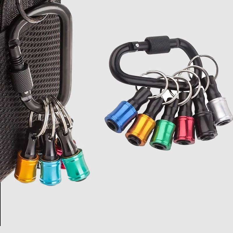 BowLift | 1/4" hex screwdriver bit holder key rings