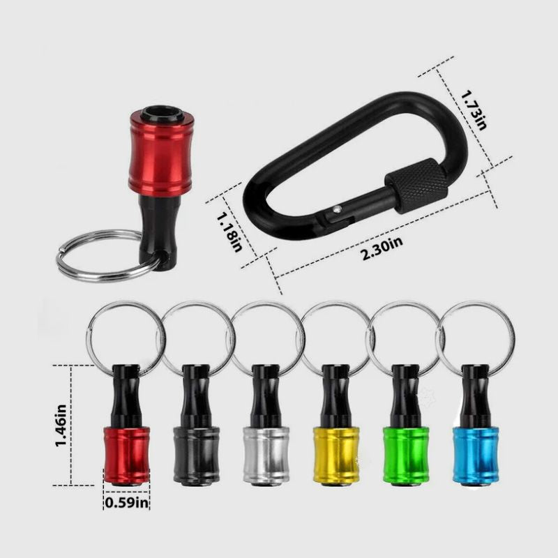 BowLift | 1/4" hex screwdriver bit holder key rings