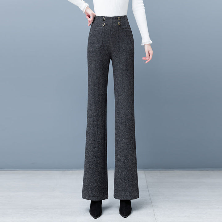 BowLift | Thickened, informal, straight pants for women