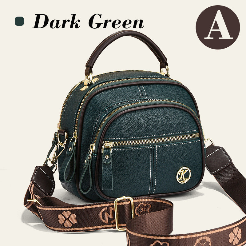 BowLift | Classic multi-room adjustable wide strap PU leather crossbody bag