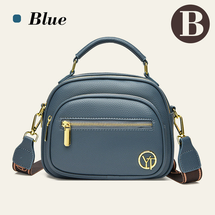 BowLift | Classic multi-room adjustable wide strap PU leather crossbody bag