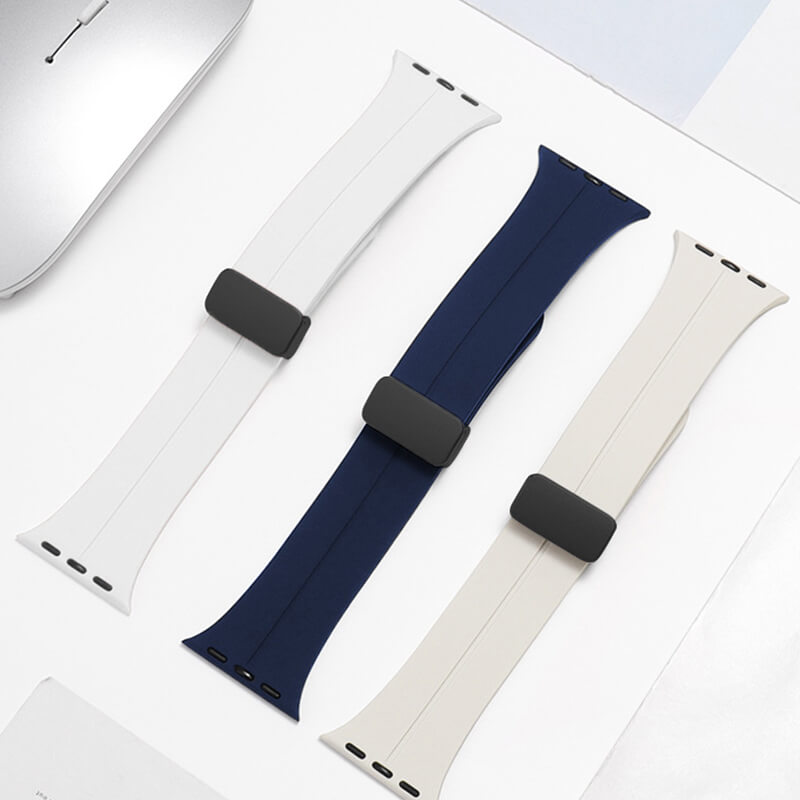 BowLift | Silicone wristband with magnetic folding clasp for iwatch