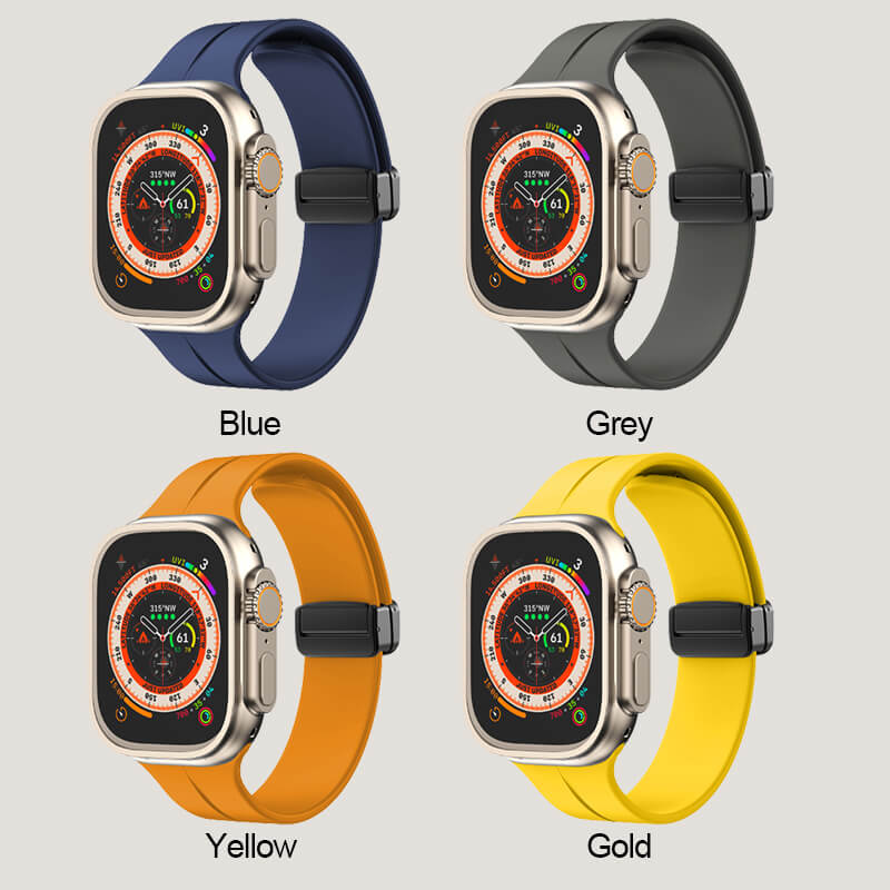 BowLift | Silicone wristband with magnetic folding clasp for iwatch
