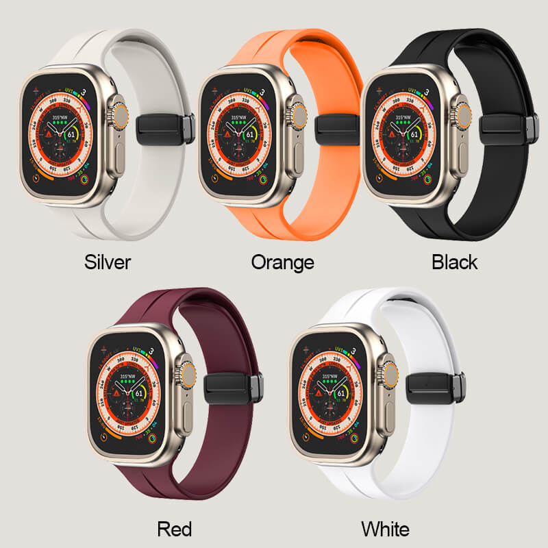 BowLift | Silicone wristband with magnetic folding clasp for iwatch