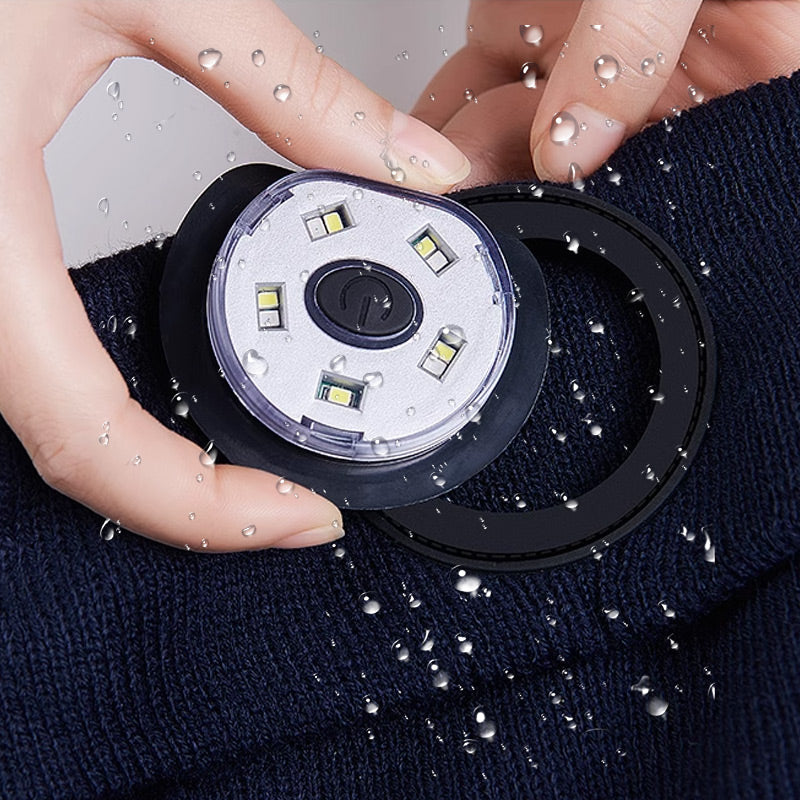 BowLift | LED Headlight Removable Bluetooth Headset Knitted Beanie