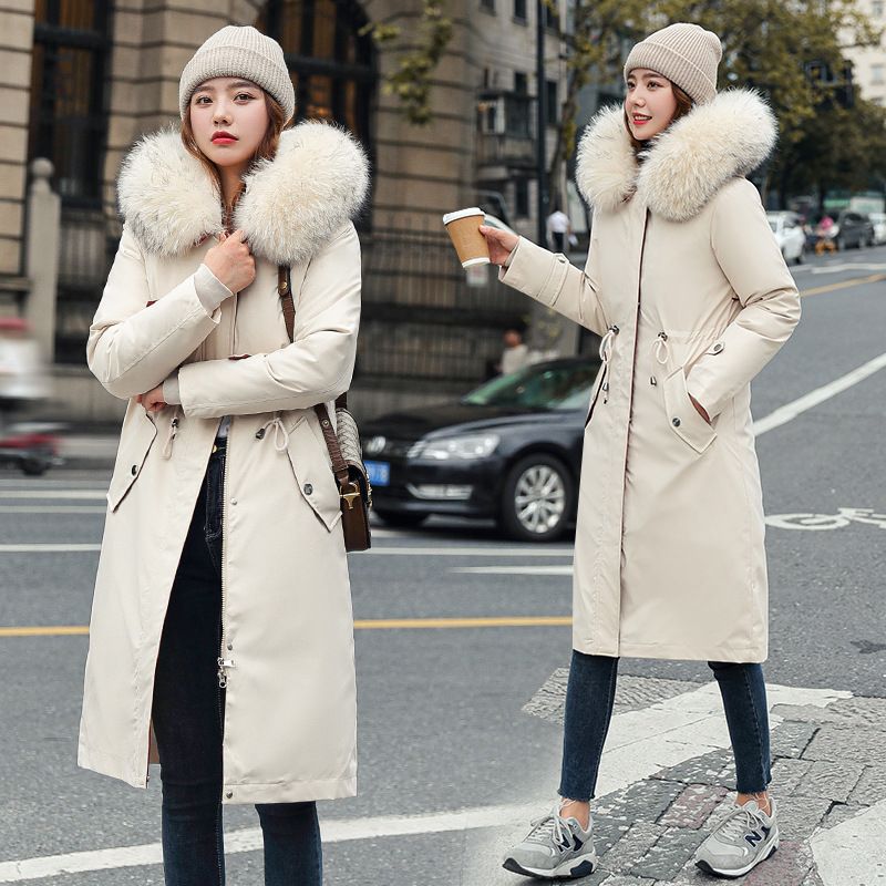 BowLift | Winter coat with hood and fur collar, casual parka for women