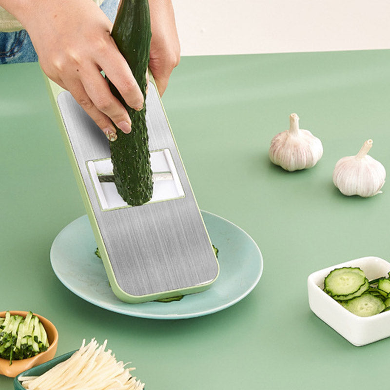 BowLift | Multi-functional 7-in-1 kitchen chopper in stainless steel with hand protection