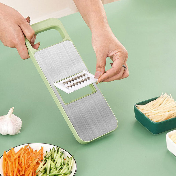 BowLift | Multi-functional 7-in-1 kitchen chopper in stainless steel with hand protection