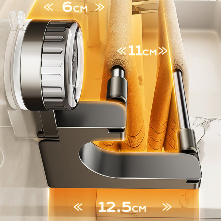 BowLift | AquaElegance Suction Cup Double Towel Holder | Effortlessly stylish towel storage with secure suction technology for a tidy bathroom