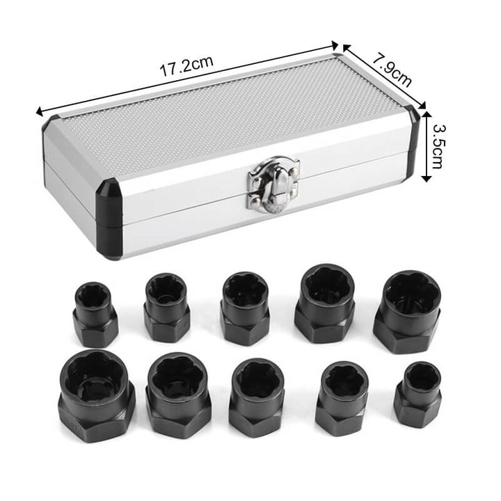 BowLift | 10 pcs. set with screw extractor for damaged screws