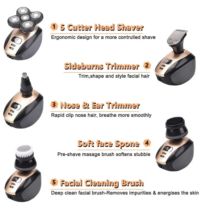 BowLift |  5-in-1 multifunctional 4D electric shaver