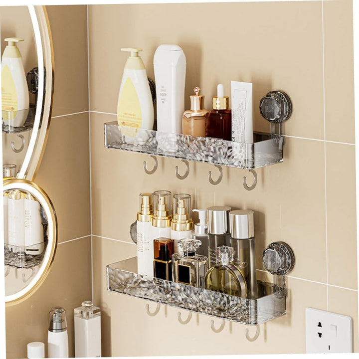 BowLift | Wall-mounted detachable suction cup shelf with hooks