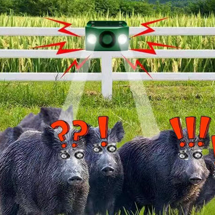 BowLift | Solar Animal Repellent Device | Flashing LED & Sound Alarm | Outdoor Weather-Resistant