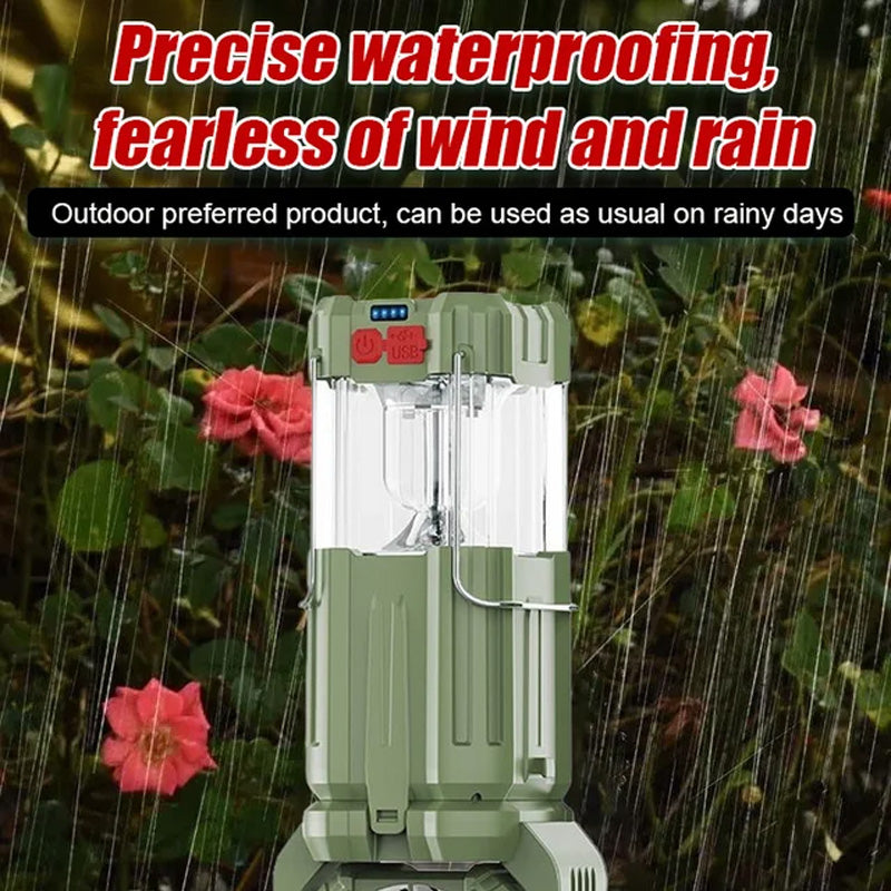 Solar LED Strong Light Outdoor Fan Lantern | Bowlift