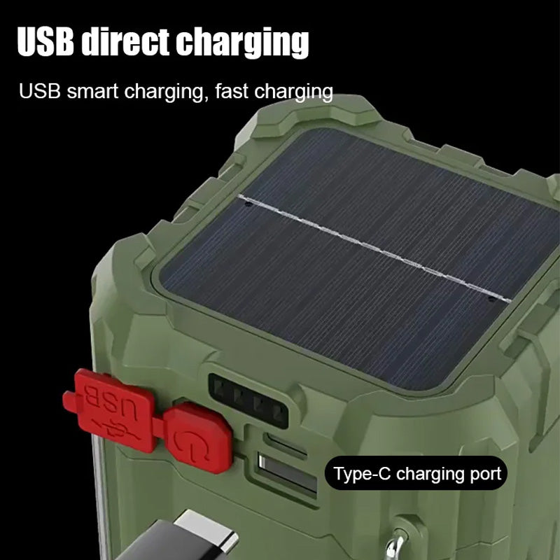 Solar LED Strong Light Outdoor Fan Lantern | Bowlift