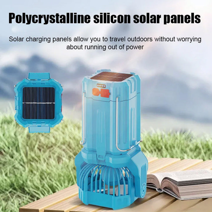 Solar LED Strong Light Outdoor Fan Lantern | Bowlift