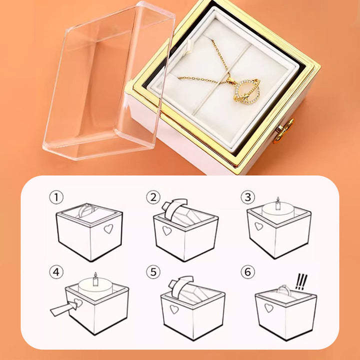 BowLift | Creative sweet bear cake rotating ring box