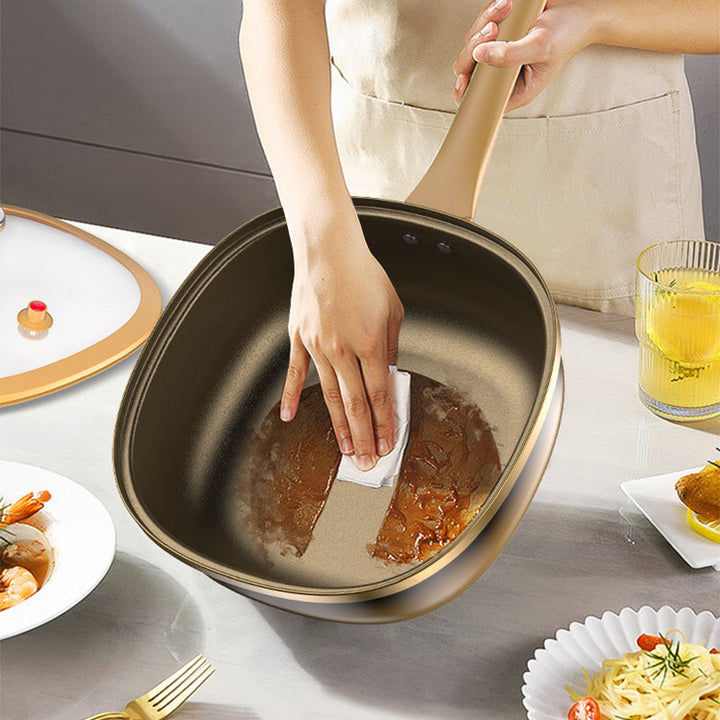 BowLift | [Titanium Extreme Non-Stick Frying Pan] Revolution in the kitchen, easy cooking without oil smoke!