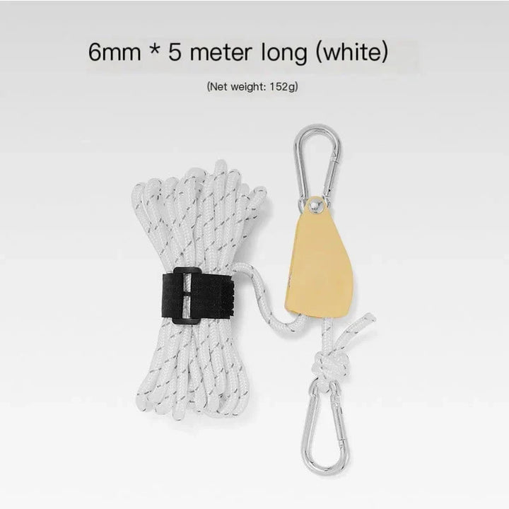 BowLift | Portable Adjustable Fix Tent High Strength Quick Release Pulley Camping Rope