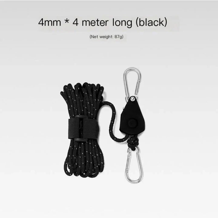 BowLift | Portable Adjustable Fix Tent High Strength Quick Release Pulley Camping Rope