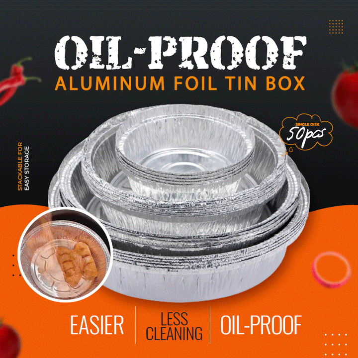 BowLift | Oil-resistant Aluminum Foil Box