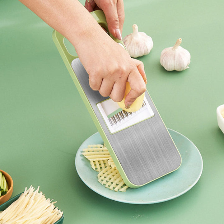 BowLift | Multi-functional 7-in-1 kitchen chopper in stainless steel with hand protection