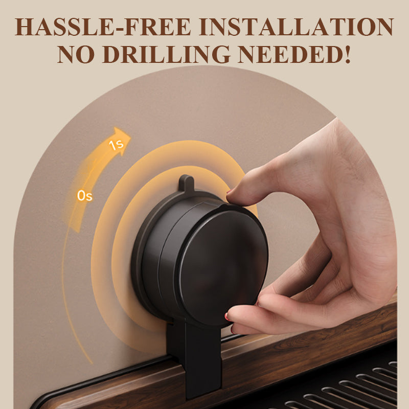 BowLift | Shelf with suction cups in walnut