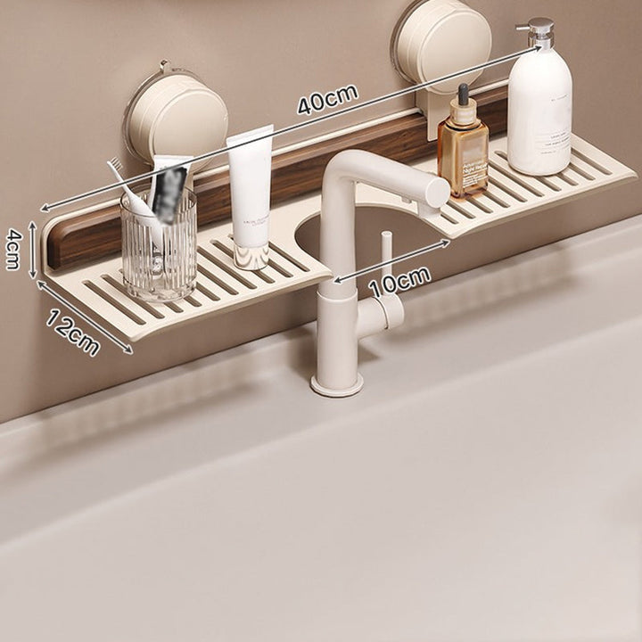 BowLift | Shelf with suction cups in walnut