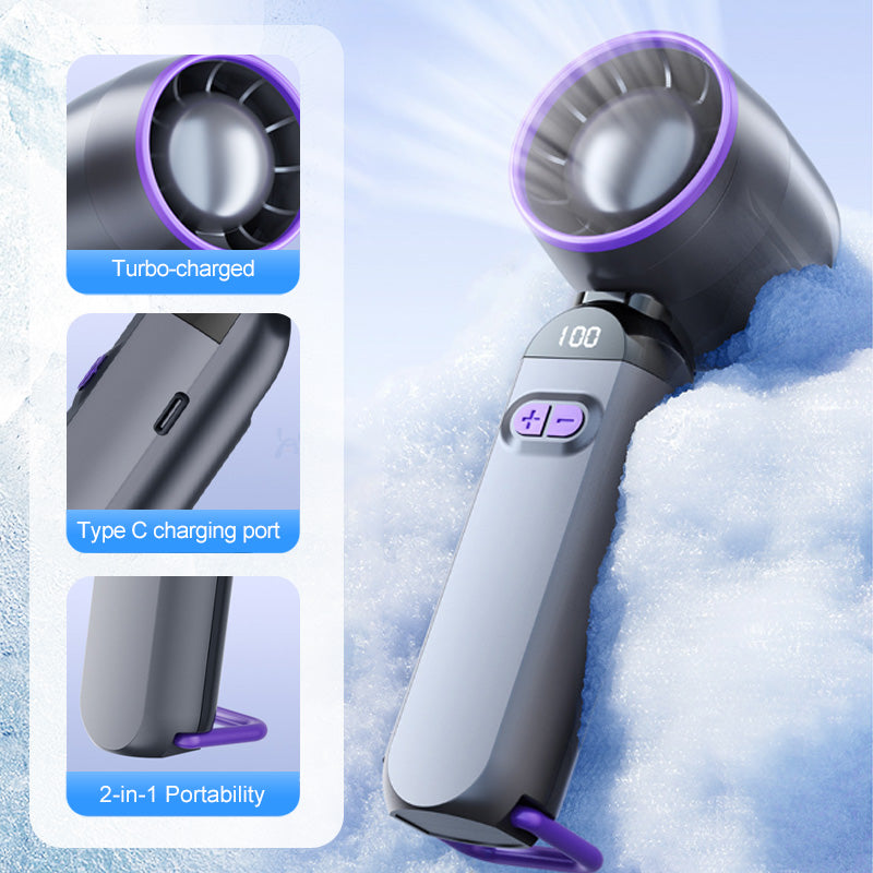 Portable Handheld Turbo Fan – Super Powerful Breeze, Ultra-Light & Perfect for Travel  | Bowlift